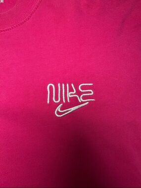 Nike Hot Pink Crewneck Tee with White Logo